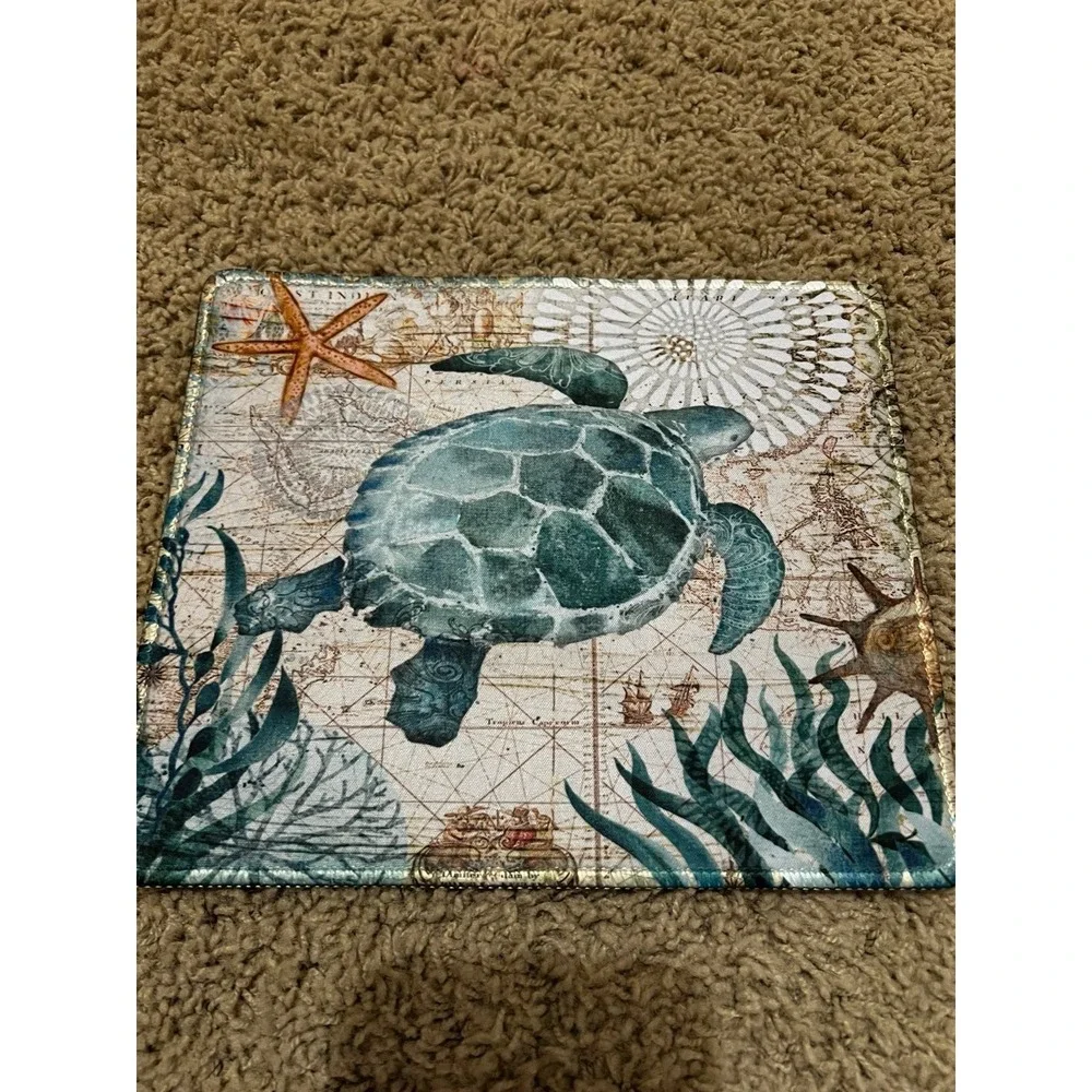 Sea Turtle Ocean Rectangle Mouse Pad, Washable Mousepads, Non-Slip Mouse Mat wit